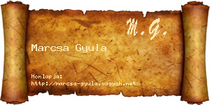 Marcsa Gyula névjegykártya