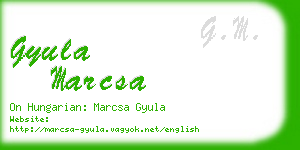 gyula marcsa business card